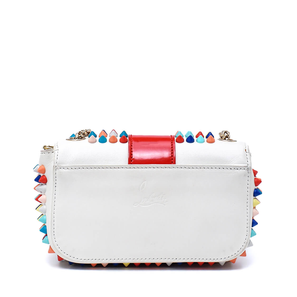 Christian Louboutin -White Mini Sweet Charity Spikes Bag